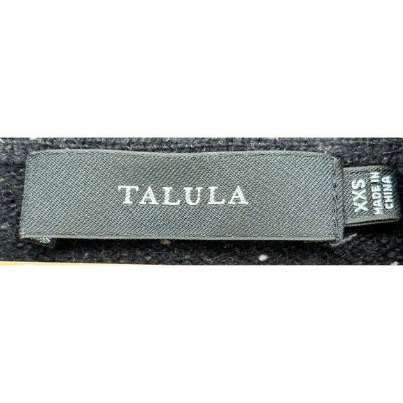 Aritzia Telula Womens Cardigan Sweater Speckled Open Front Ribbed Hem Black XXS - Picture 3 of 6